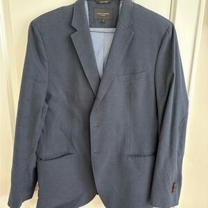 Banana Republic Men's Dark Navy Pique Blazer